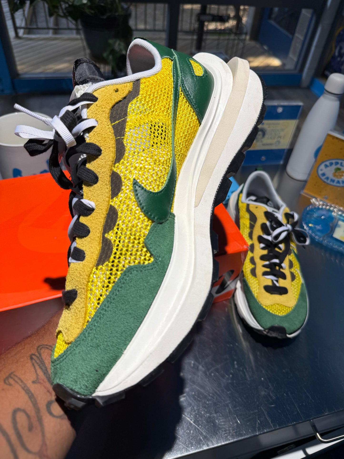 sacai x VaporWaffle 'Tour Yellow'