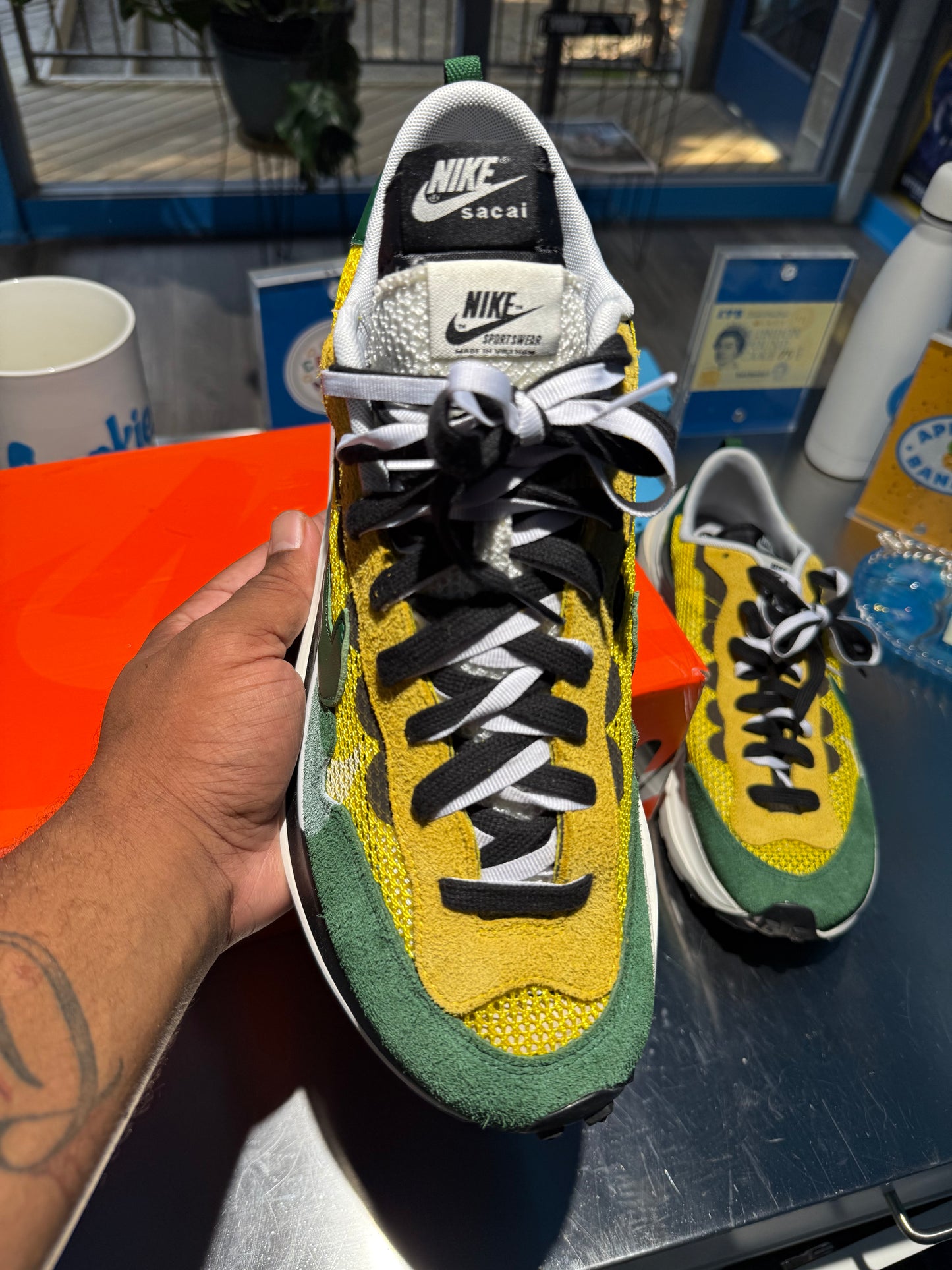 sacai x VaporWaffle 'Tour Yellow'